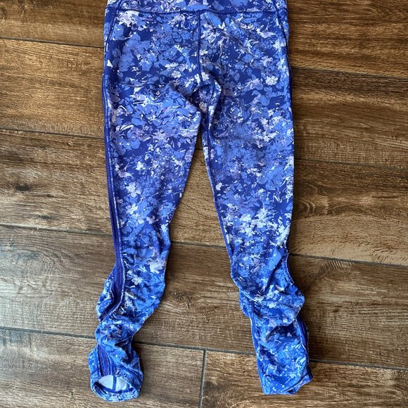 Ivivva By Lululemon Girls Athletic Ruched Leggings Size 10 - Picture 3 of 5